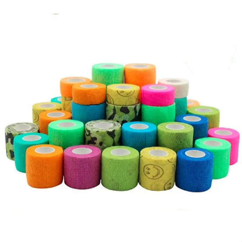 Self Adhesive Bandage Colorful Sport Elastic Bandage Kinesiology Wrap Tape Ankle Knee Arthrosis Muscle Protector for Gym Fitness