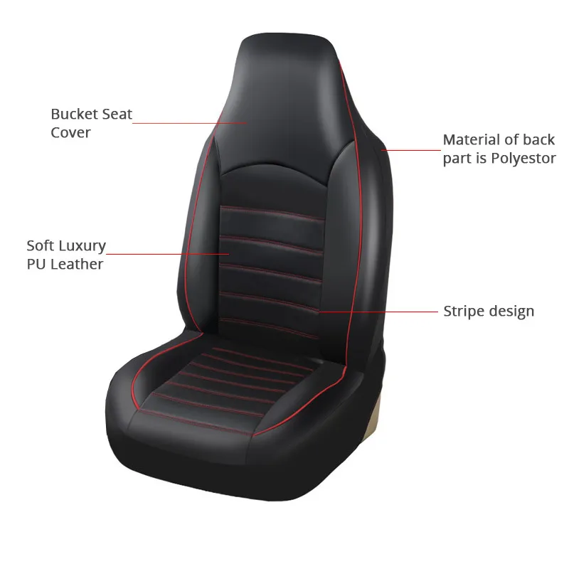 Universele Autostoel Cover Siamese Pu Leer Dubbele Voorstoelen Covers Fittings Crossovers Sedans Auto Interieur Accessoires Protect252o