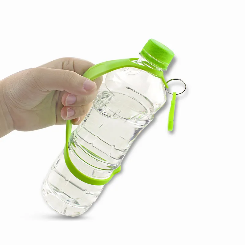 Silicone Bottle Carrier Grip för att springa utomhus Sport Soft Silicone Belt Handle Gripper Drinking Bottle Holder 24.9cm Multi Colors