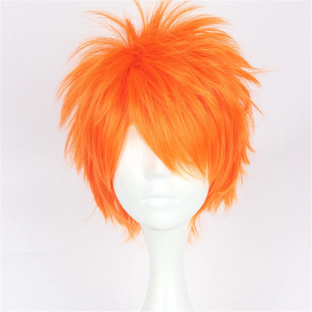 Short Orange Male Men Cosplay Costume Wig for Play Role Ichigo Kurosaki