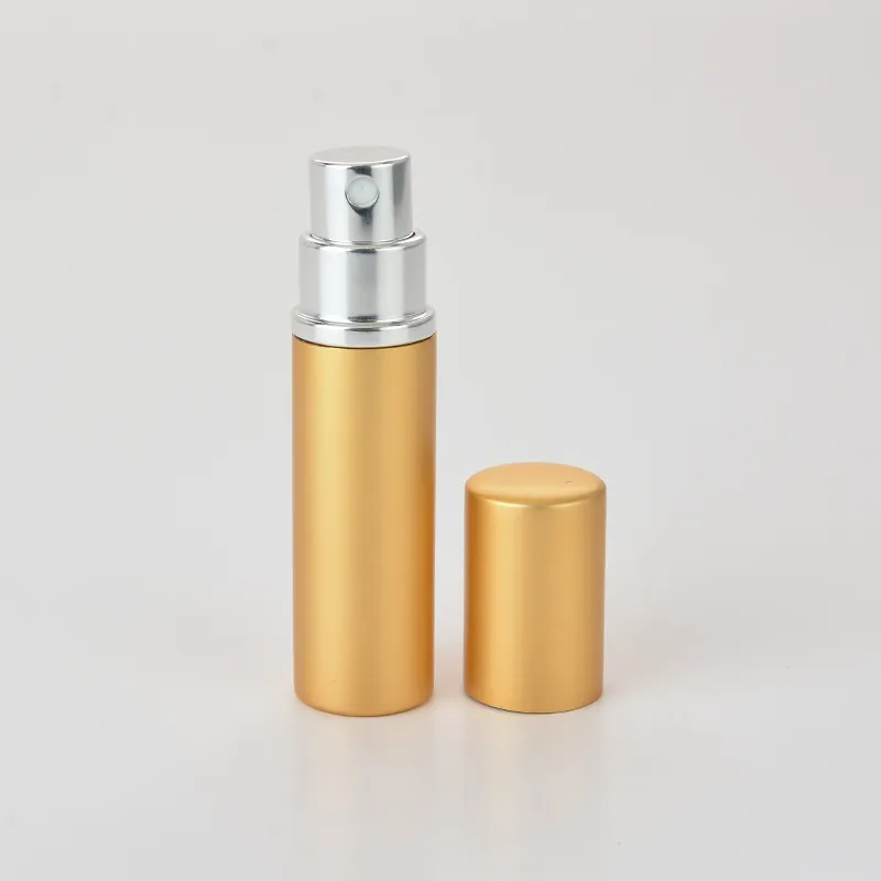 Aluminium Perfume Bottle 5 ML Portable Refillable Glass Perfume Bottle Aluminum Sprayer Empty Cosmetic Vial Perfume Atomizer Travel Bottles