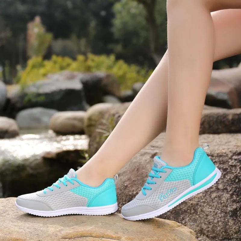 Zapatillas de deporte transpirables para mujer, zapatos ligeros para correr con plataforma, peso saludable, gran oferta