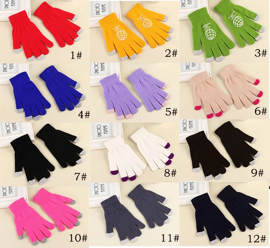 12 Pairs Kid's Winter Magic Gloves Children Stretchy Warm Magic Gloves Boys Or Girls Knit Gloves For 6 12 Years