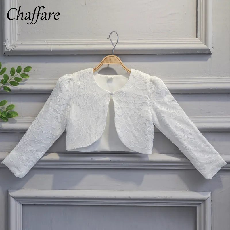 Kids Girls Lace Cardigan Baby Long Sleeves Crochet Bolero Jackets for Girl Wedding Party Cape Coat Children Dress Tops Clothing