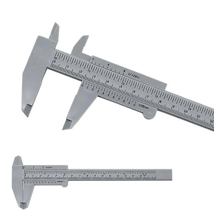 Gros plastique Vernier Caliper Gauge Micromètre 0-150MM Mini Règle Outils de mesure précis Standard ABS Vernier Caliper Calibre Vernier De Plasticong