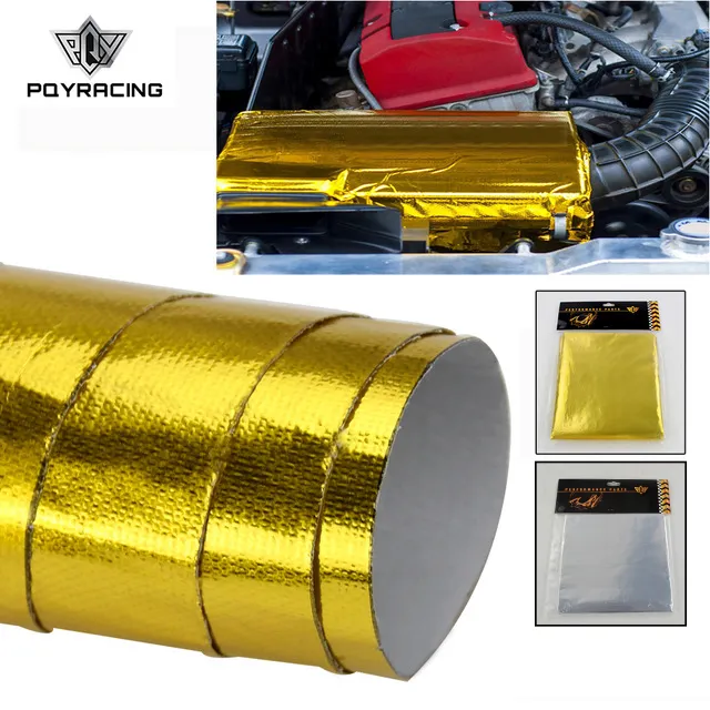 PQY - AUTOADESIVO REFLECT-A-GOLD HEAT WRAP BARRIER Alta qualità 39in.x 47in.Piece per VW PASSAT AUDI A4 B6 con scheda PQY 1614