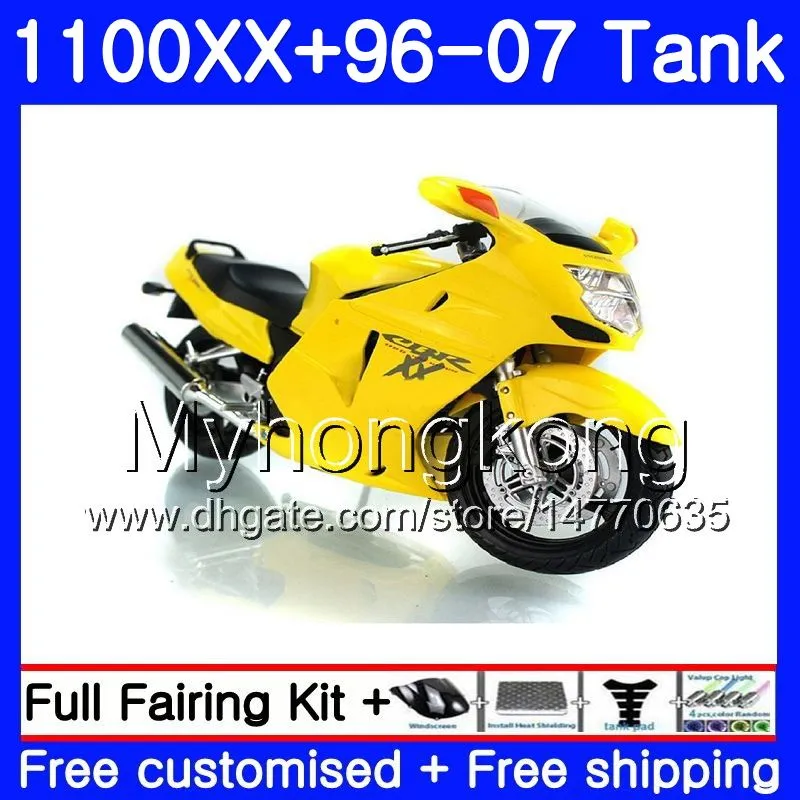 + Serbatoio per HONDA Blackbird Giallo chiaro CBR 1100XX CBR1100 XX 02 03 04 05 06 07 271HM.35 CBR1100XX 2002 2003 2004 2005 2006 2007 Carenature