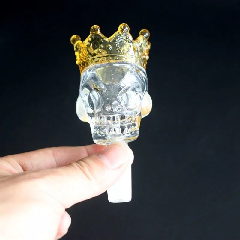 New Thick King Glass Bowls Hookahs Super Size Skull Glass Bong Bowl pour fumer des bangs très lourd Fabricant mâle 14mm 18mm