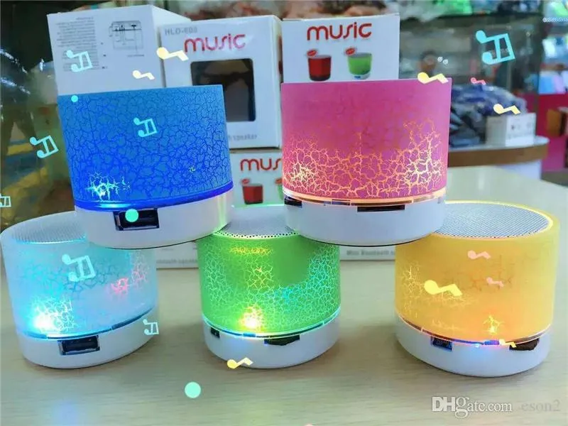 Speakers Bluetooth Mini Speaker A9 Led Colored Flash Wireless Stereo Speaker FM Radio TF Card USB For Mobile Phone Computer Speaker