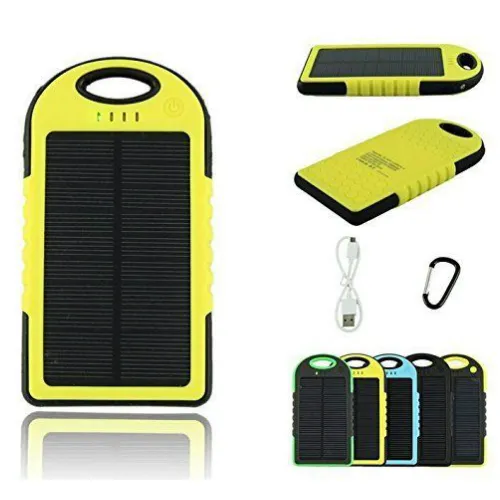 Banque d'énergie solaire chargeur étanche haute capacité 5000 mah Portable camping en plein air Charing pour téléphone portable pad