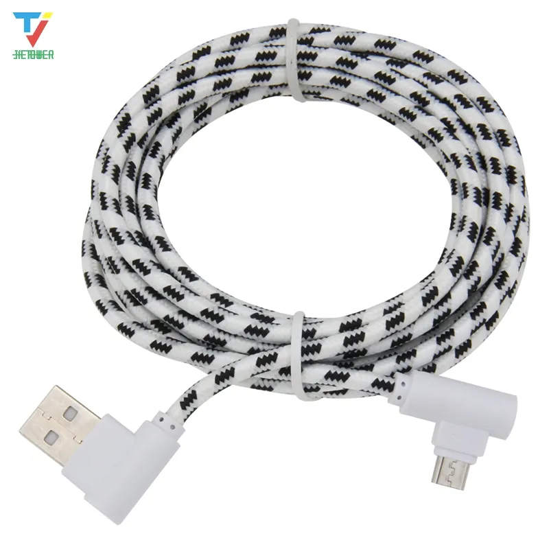 1000pcs/lot 1m 2m 3m Elbow Lattice Line Charging data line fit for Android micro usb 5pin type-c for Samsung General purpose high quality