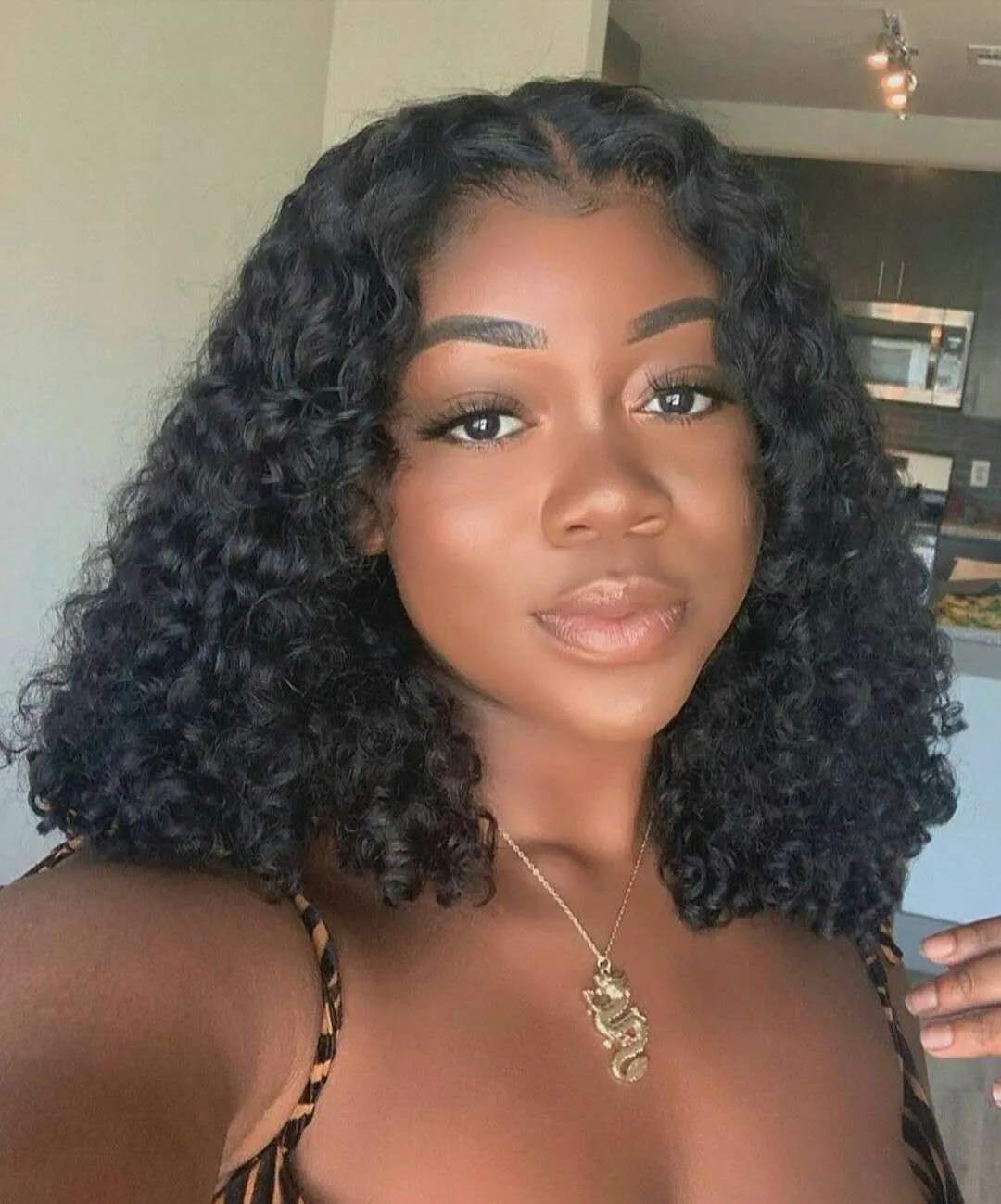 Deep Curly Lace Front Wig Brazilian Bob Wigs Short Human Hair Wigs For Black Women 130% Remy preplucked baby hair bleached knots