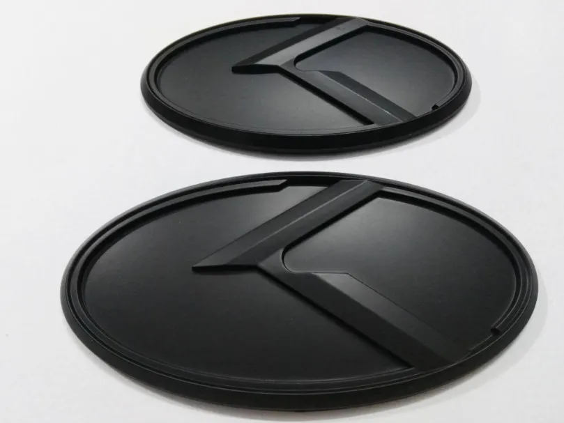 2pcs New 3D black K logo badge emblem sticker fit KIA OPTIMA K5 2011-2018 car emblems282l