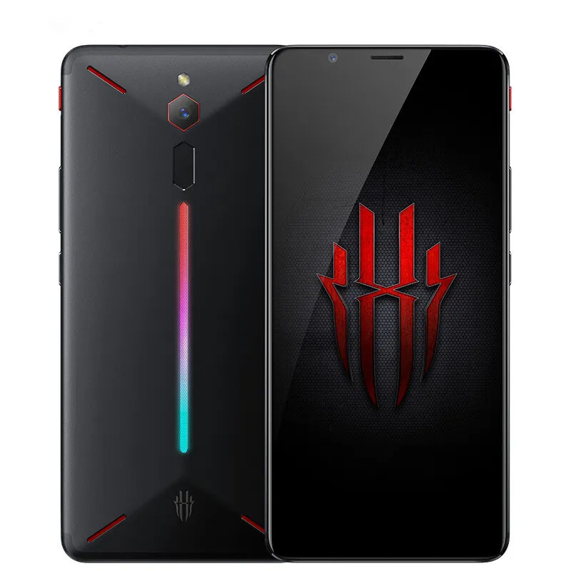 원래 ZTE NUBIA 레드 마술 4G LTE 휴대 전화 게임 6GB RAM 64GB ROM Snapdragon 835 Octa Core Android 6.0 "전체 화면 24.0MP AI OTG 스마트 휴대 전화