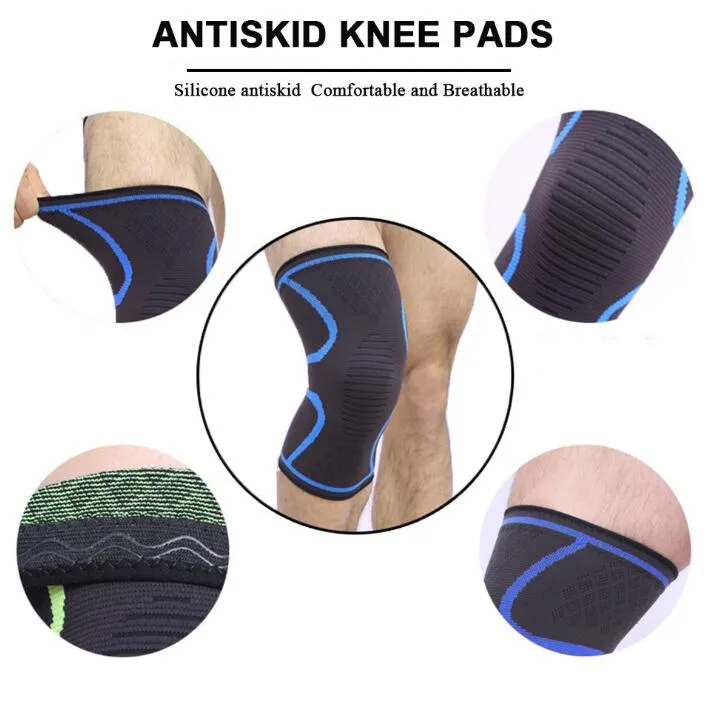 1pc Fitness Running Cycling Knie Ondersteuning Braces Elastische Nylon Sport Compressie Kniebad Mouw voor Basketbal Volleyball