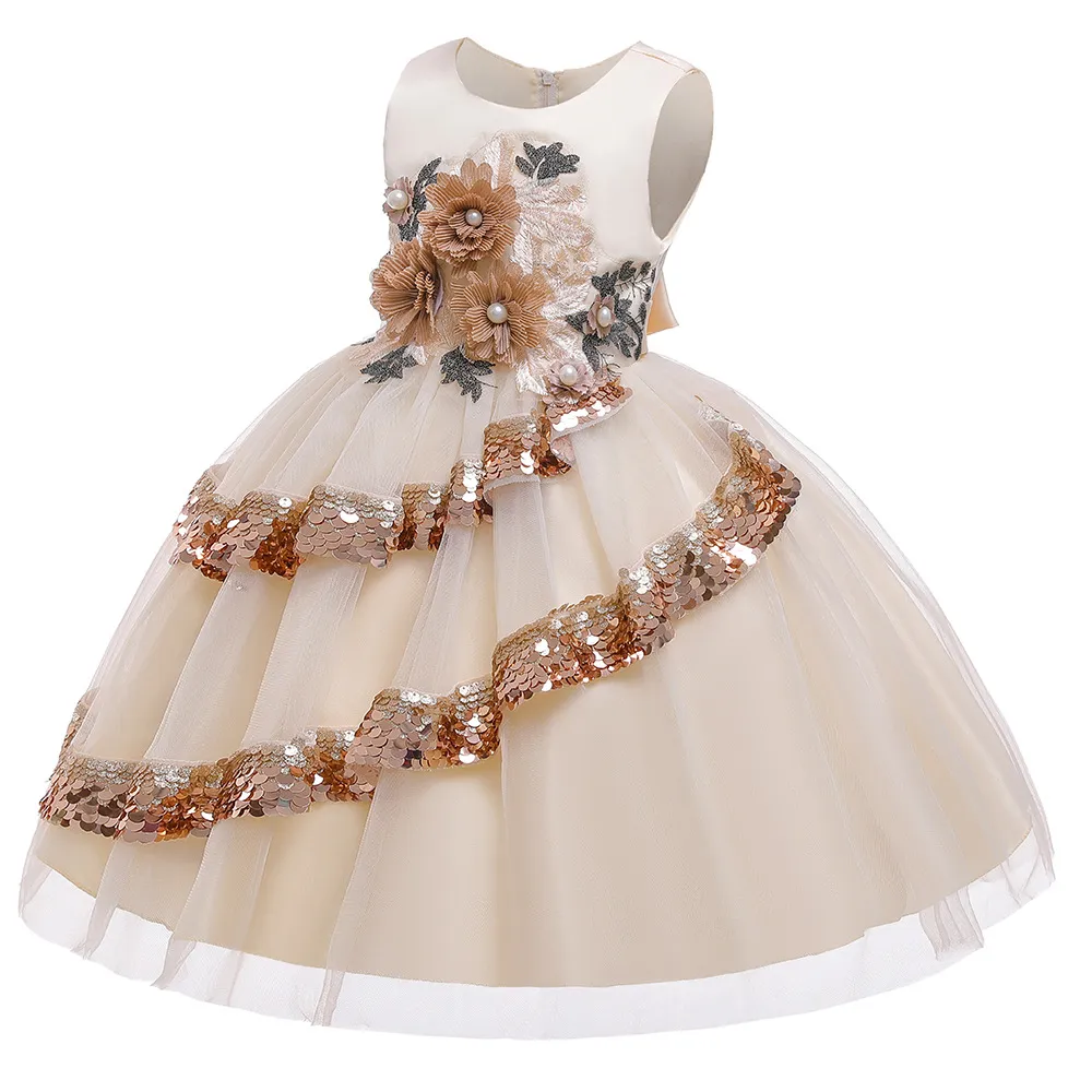 Kids Dresses For Girls Elegant Sequin Flower... From Clover_shop, $22.51