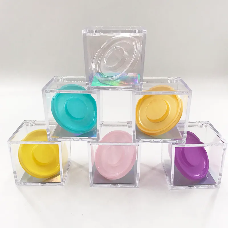 Lege kubus wimpers doos heldere stereoscopische wimpers verpakking 3D 5D nertsen wimpers groothandel gewoonte