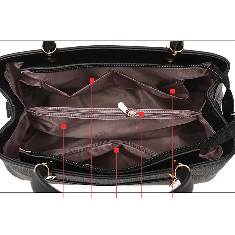 HBP Women Handbags Purses PU Leather Totes Bag Top-handle Embroidery CrossbodyBag Shoulder Bags Lady HandBag Sky Blue
