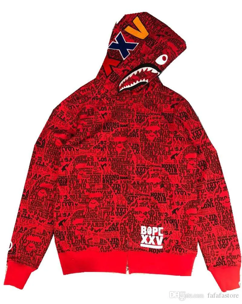 Jaket bape hot sale shark