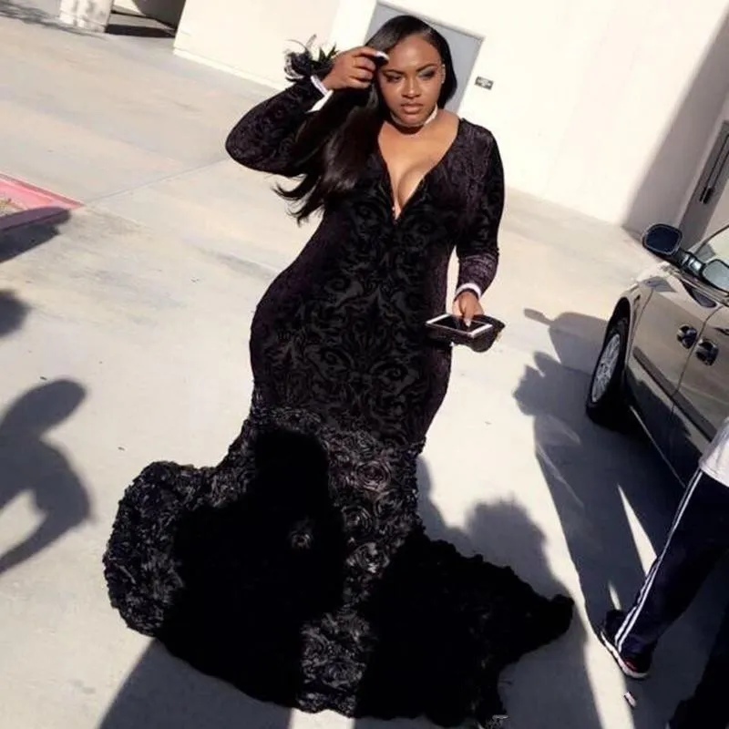 Plus size black discount prom dresses