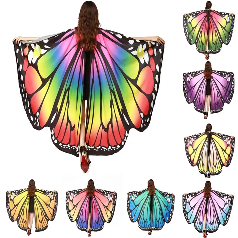 Chamsgend Drop Shipping Hot Women Butterfly Wings Pashmina Szal Szalik Nymph Pixie Poncho Kostium Akcesoria YD0379