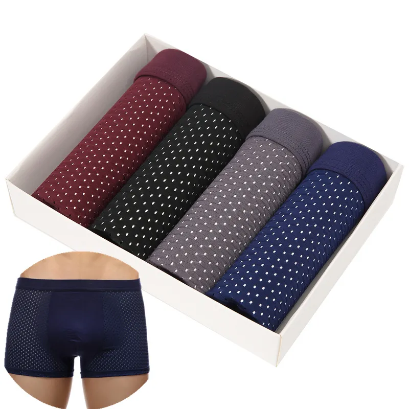 Underkläder herrboxare underbundna märke sexig u konvex boxare kort mjuk lyxig andningsbälte shorts modal bekväm för man
