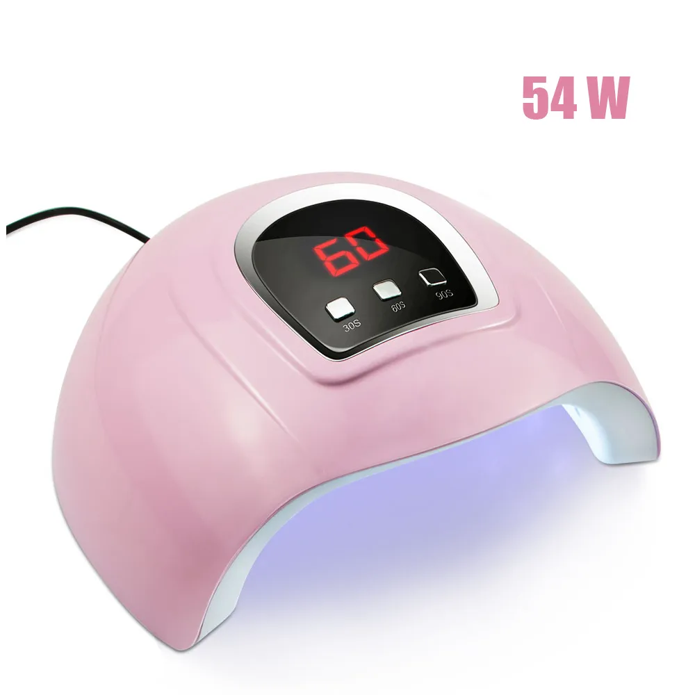 ND003 54W USB Nail Dryer för gel UV-lampa för manikyr Torkning Gel Nail Polish LED-lampa med 3 timing display