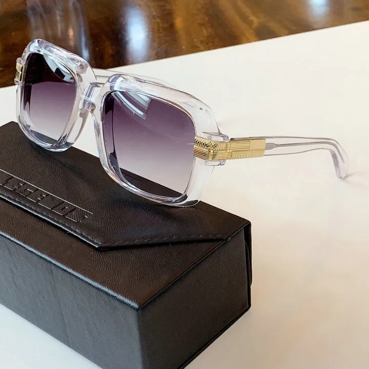 Legends Crystal Gold Square Sunglasses 607 des lunettes de soleil Lunettes de soleil pour hommes Nouveau avec boîte