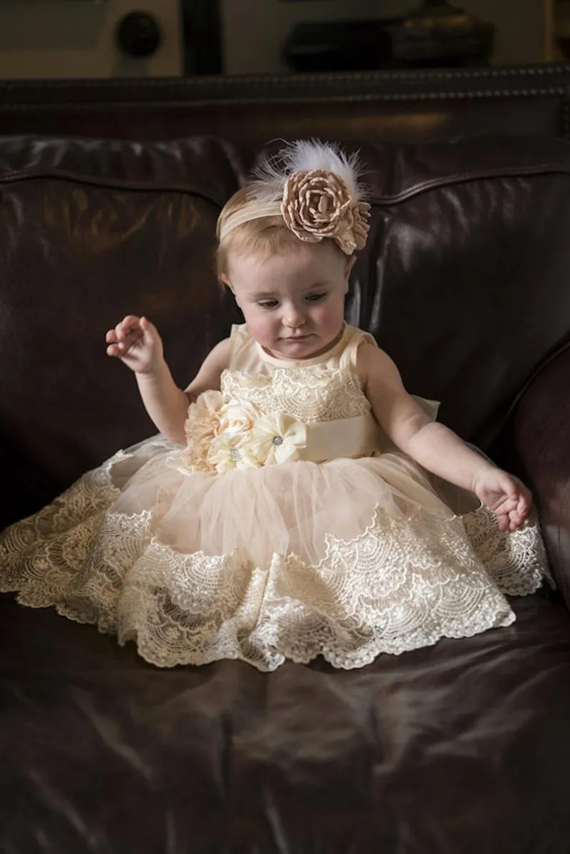 Champagne vestidos de bautizo para la niña del niño pequeño niño vestido de  bautismo con lentejuelas