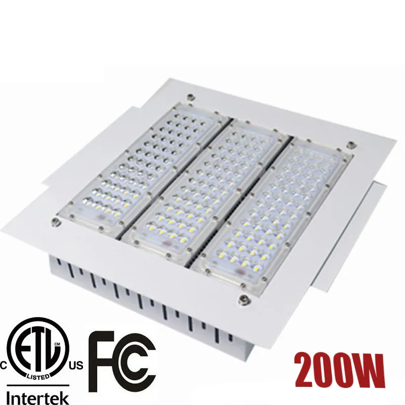 200W LEDのフラッドライト200Wキャノピーライト50W 100W 150W高いベイライトガスステーションライトAC 85-277V