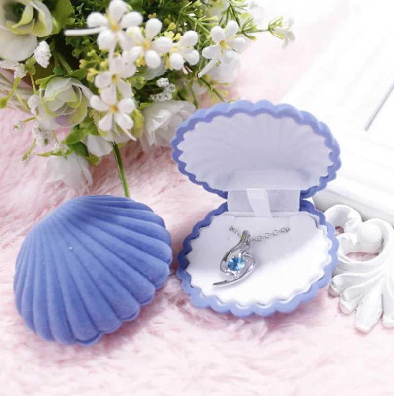 Portagioie A Conchiglia In Velluto Verde - Organizzatore Elegante Per Gioielli, 12.6x12.8x5 Cm - Foto 12