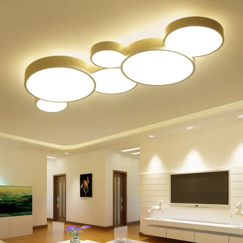 Luz de teto levou lâmpada de painel moderno lâmpada de iluminação de candela luminária quarto cozinha montagem de superfície flush controle remoto