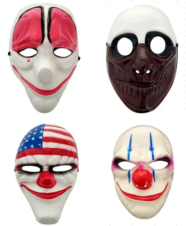 Heist Wolf Masks Payday 2 Mask Demon Joker Bank Robber Payday 2ゲームマスクハロウィーンマスカレードコスプレコスチュームパーティー小道具