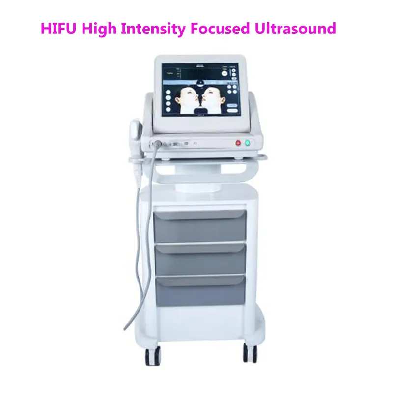 Vendita calda 10000 Shots High Intensity Focused Ultrasound Hifu Face Lifting rimozione delle rughe sagoma del corpo 5 cartucce Hifu macchina