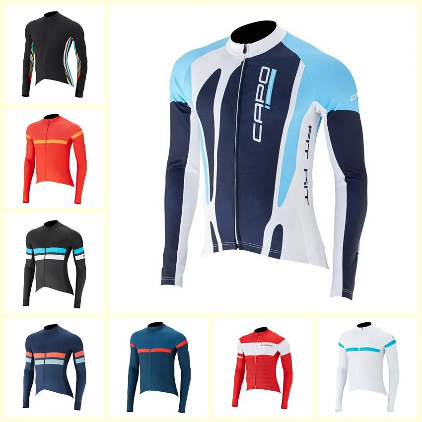 2019 CAPO equipo Ciclismo manga larga jersey Ropa de bicicleta Ropa MTB Maillot Ropa Ciclismo hombres U101701