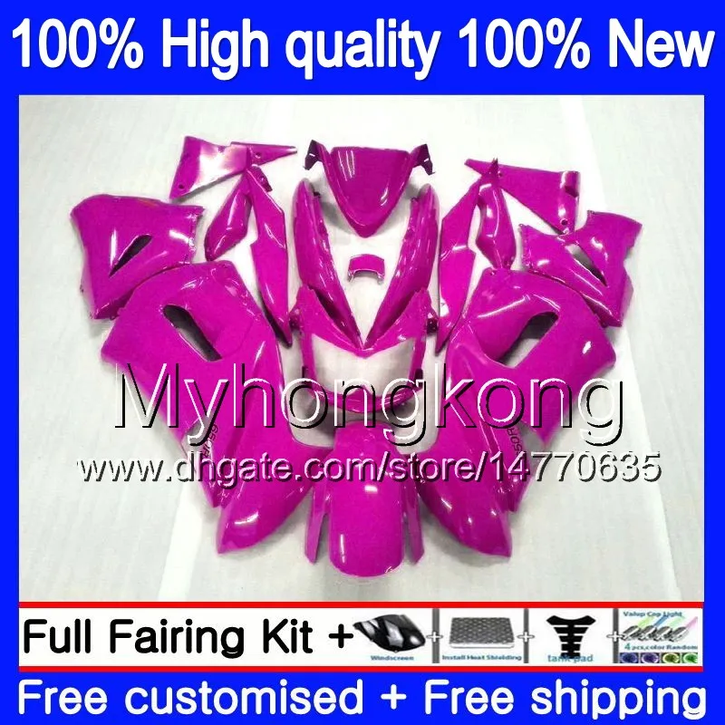 Bodys för Kawasaki 650R ER6 F 650 R ER-6F 2006 2007 2008 204MY.85 ER 6 F 650R-ER6F ER6F 06 08 ER 6F 06 07 08 FULL FAIRING GLOSS ROSE