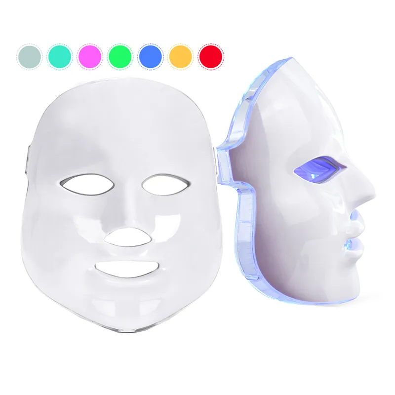 Portable Health Beauty 7 Colors Lights LED Photon PDT Facial Mask Face Skin Care Rejuvenation Therapy Device