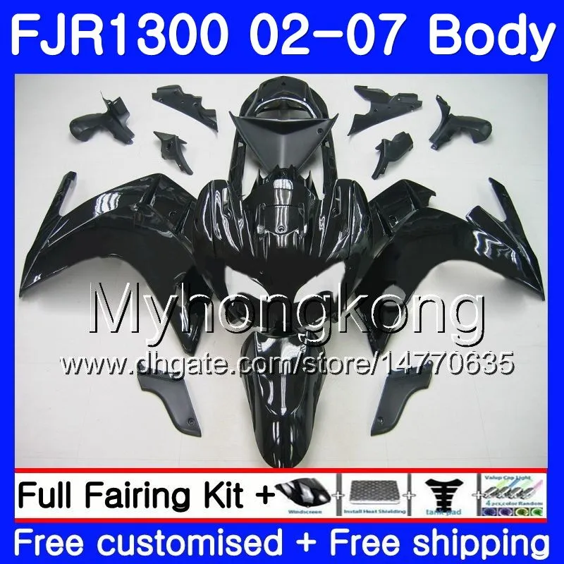 KIT for Yamaha FJR1300A Glossy Black Hot 2001 2002 2003 2004 2005 2005 2007 2007 2aahm.30 FJR 1300 FJR-1300 FJR1300 01 02 03 04 05 06 06 FATERS