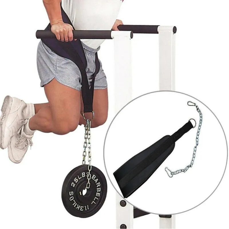 Gewichtheffen Dip Belt Sport Taille Krachttraining Fitness Pull Up Power Chain