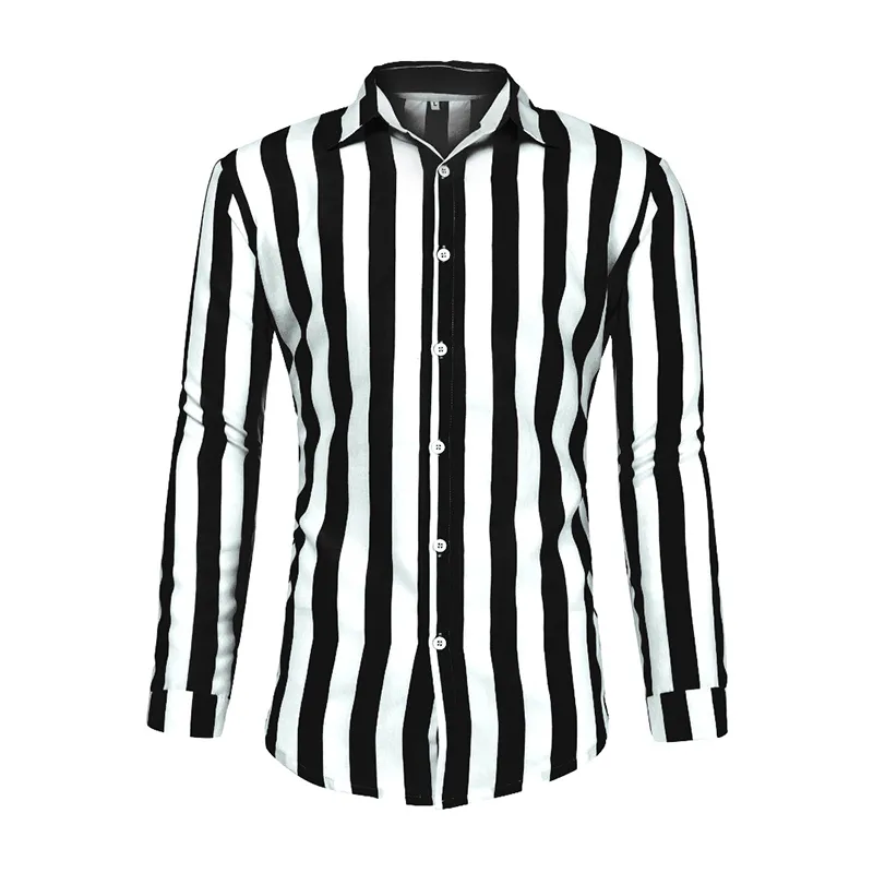 2019 Nueva Camisa Casual Para Hombres Slim Fit Camisa A Rayas