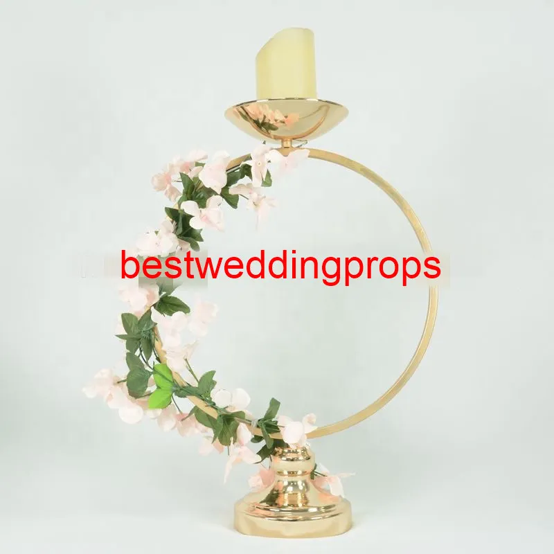 Nuovo stile matrimonio Decorazione domestica candeliere in ferro pilastro portacandele best01254