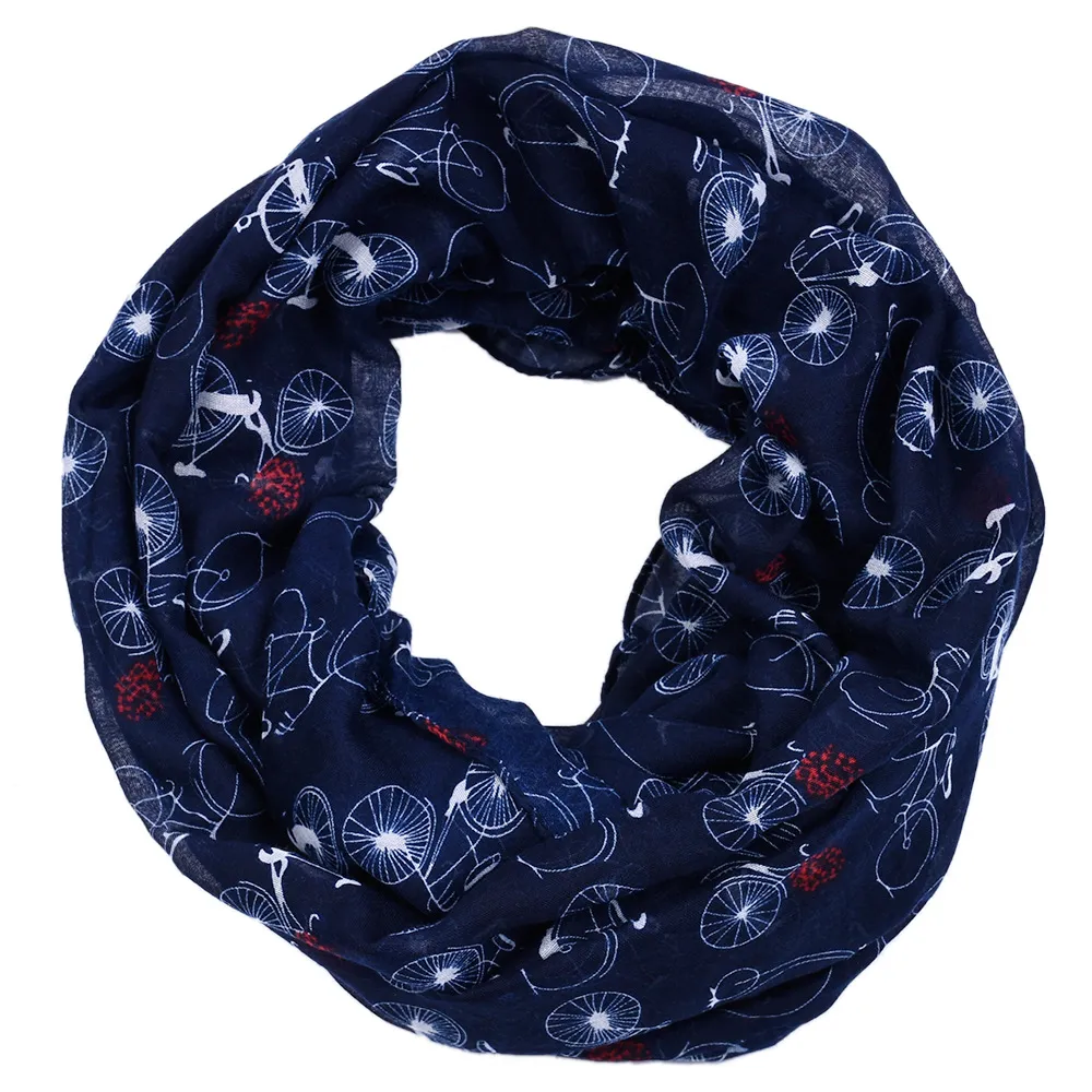 Partihandel- halsdukar för kvinnor lätt cykel tryckt sjal wraps mode hösten vinter mjuk varma halsduk nyår gåvor