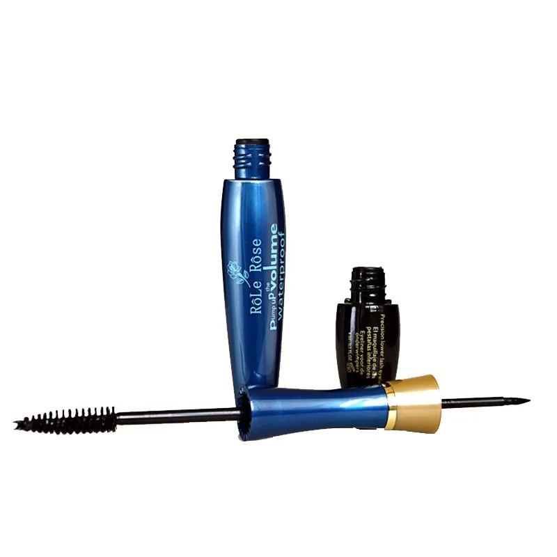 Lameila Dual 2in1 3D-fransar Pump upp volym Vattentät Mascara med precision Lower Lash Eyeliner 8 ml + 4 ml