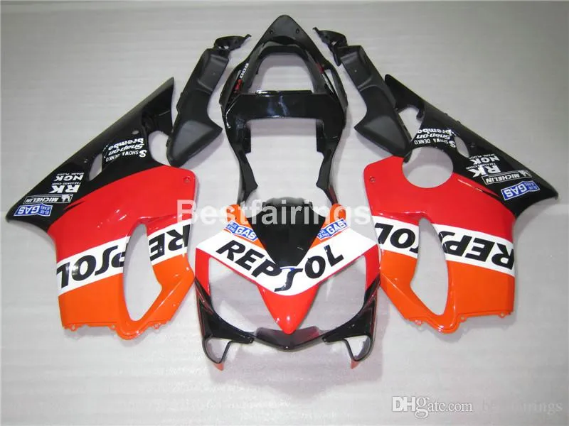 射出成形型フルフェアリングキットホンダCBR600 F4I 01 02 03オレンジブラックフェアリングセットCBR600F4I 2001 2003 2003 HW36