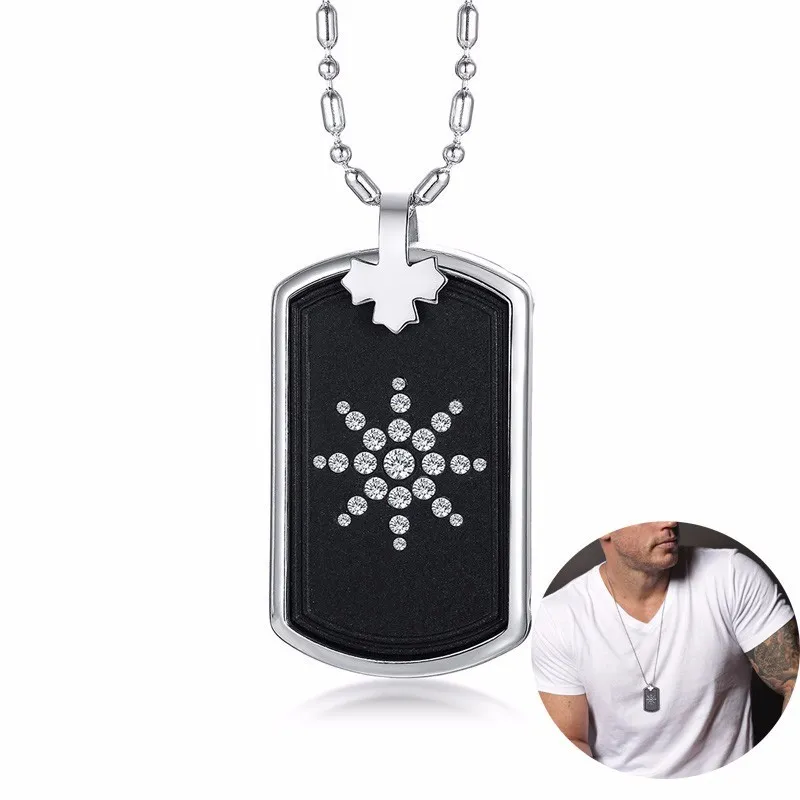 EMF Protection Quantum Scalar Necklace w Volcanic Lava Stone for Men Women