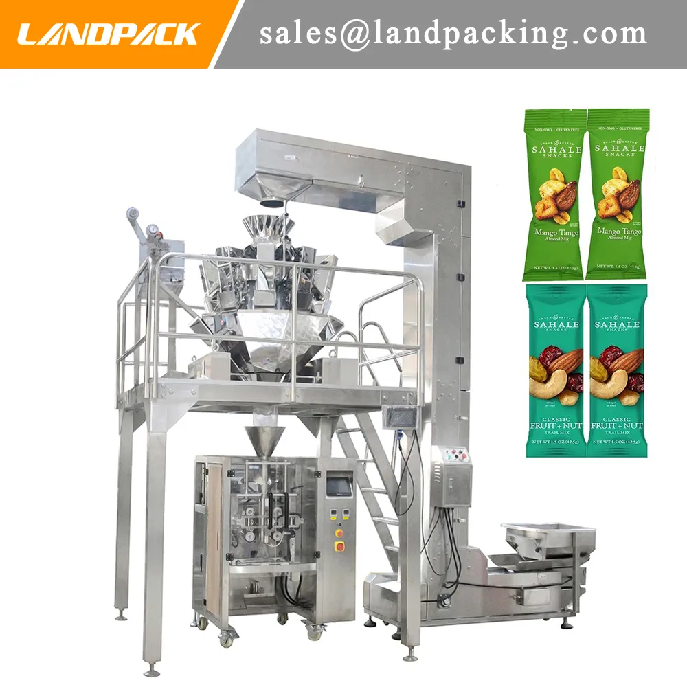 Multi-Function Automatic Nuts Fruit Vertical Form Fill Seal Machine Matching Multi Head Linear Weigher