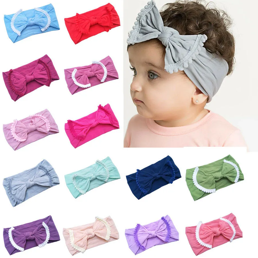 Baby Haarband Kleinkind Schleife Haarband Quaste Baby Mädchen Stirnband Großer Knoten Turban Kinder Haarschmuck 22 Designs Party Geschenk