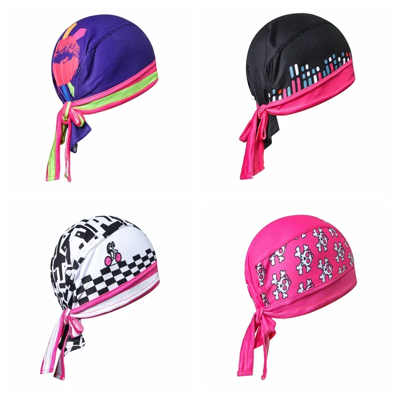 Radkappen Masken Mütze Kopfband Frauen Reiten Straße Fahrrad Fahrrad Schal Pirat Sport Hut Mädchen MTB Damen Rosa Weiß