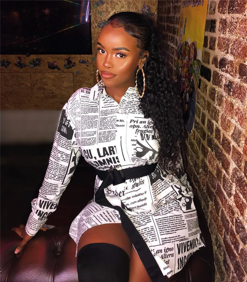 newspaper print dress