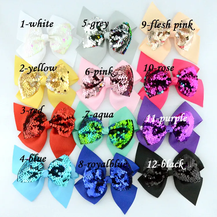 Baby Girl Dademia Diaderos Elásticos Banda de cabello lentejuelas Bowknot Accesorios para el cabello para bebés Inglor infantil Propiedades de fotografía de niñas 12 colores